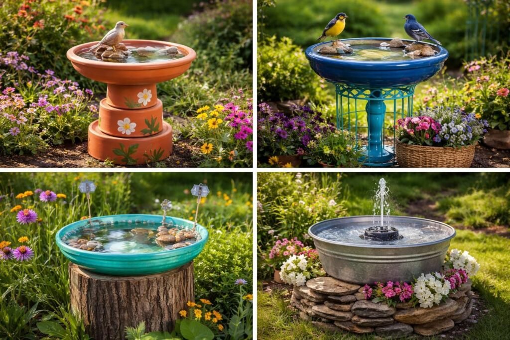 15 Easy DIY Bird Bath Ideas You Can Make This Weekend