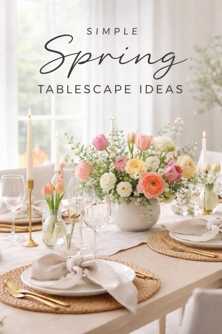 Simple Spring Tablescape