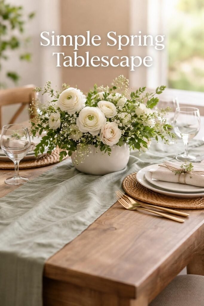 Simple Spring Tablescape