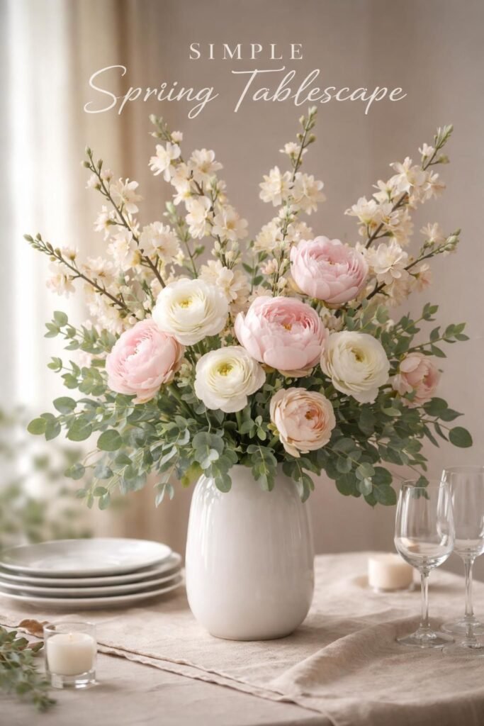 Simple Spring Tablescape
