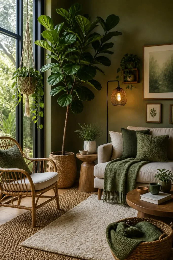 10 Lush Green Living Room Cozy Corner Ideas 3 10 Lush Green Living Room Cozy Corner Ideas