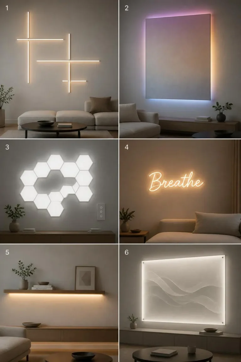 10 Modern LED Wall Decor Ideas for a Minimalist Living Room