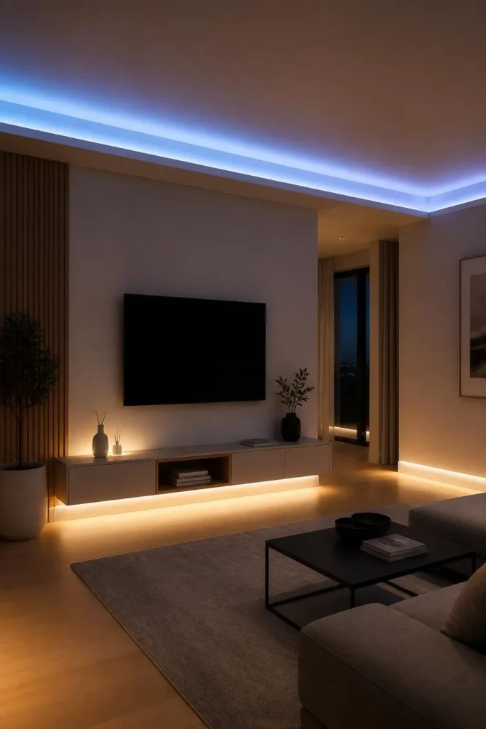 10 Modern LED Wall Decor Ideas for a Minimalist Living Room 13 10 Modern LED Wall Decor Ideas for a Minimalist Living Room