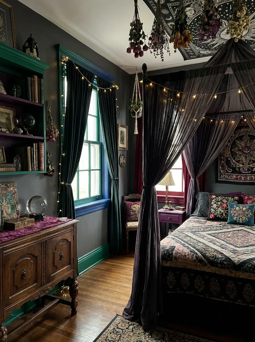 40+ Whimsy Goth Bedroom Ideas to Spark Your Inner 90s Witch