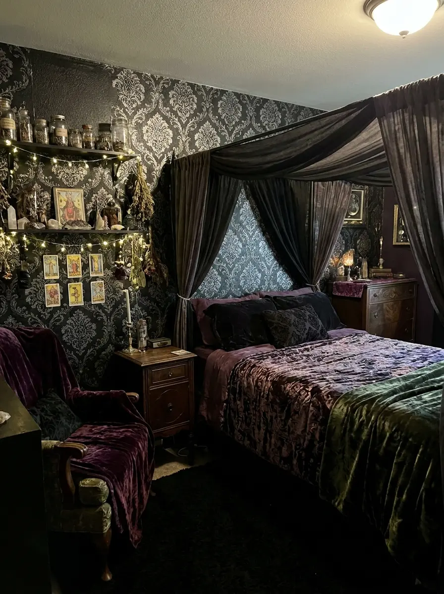 40+ Whimsy Goth Bedroom Ideas to Spark Your Inner 90s Witch