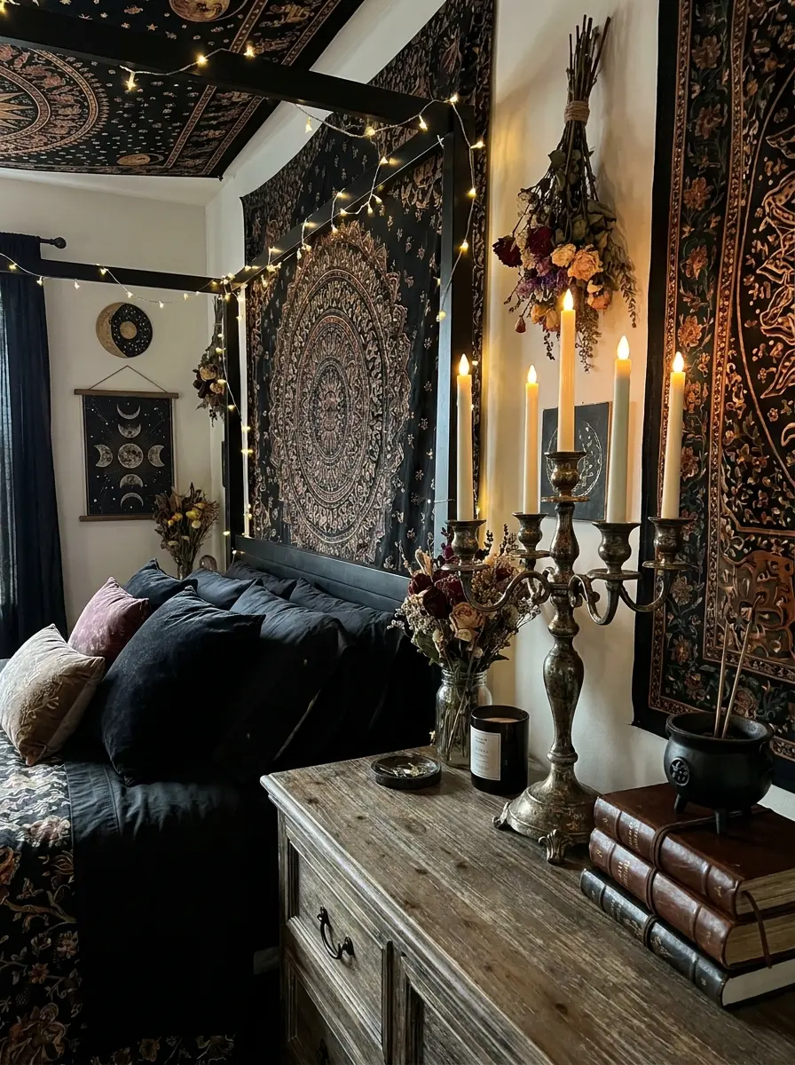 40+ Whimsy Goth Bedroom Ideas to Spark Your Inner 90s Witch