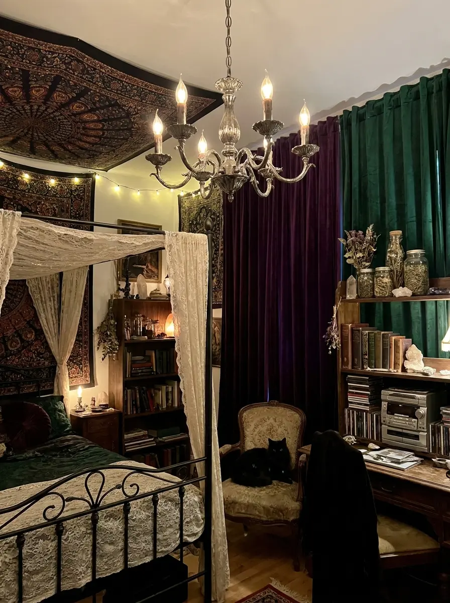 40+ Whimsy Goth Bedroom Ideas to Spark Your Inner 90s Witch