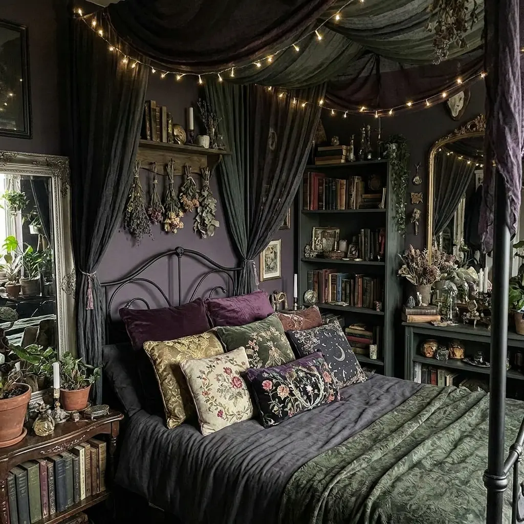 40+ Whimsy Goth Bedroom Ideas to Spark Your Inner 90s Witch