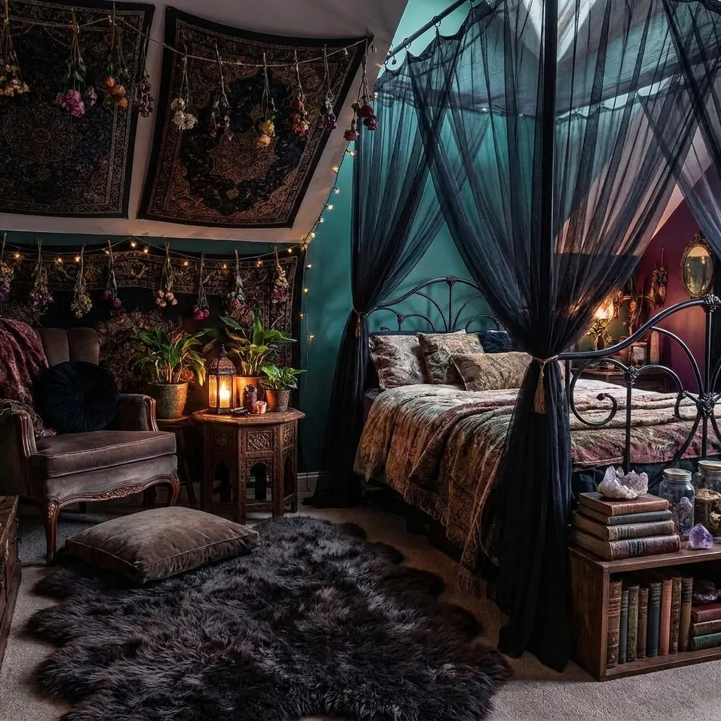 40+ Whimsy Goth Bedroom Ideas to Spark Your Inner 90s Witch