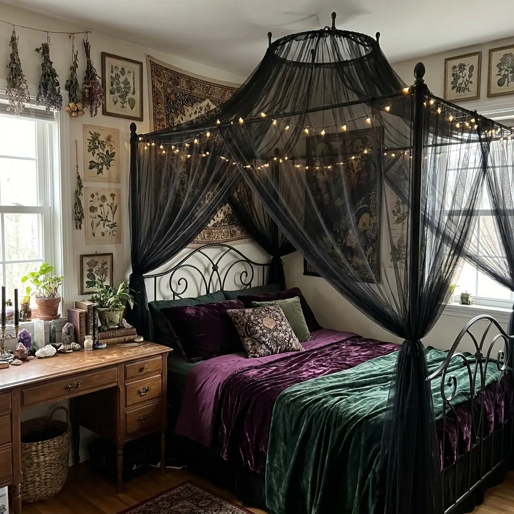 40+ Whimsy Goth Bedroom Ideas to Spark Your Inner 90s Witch