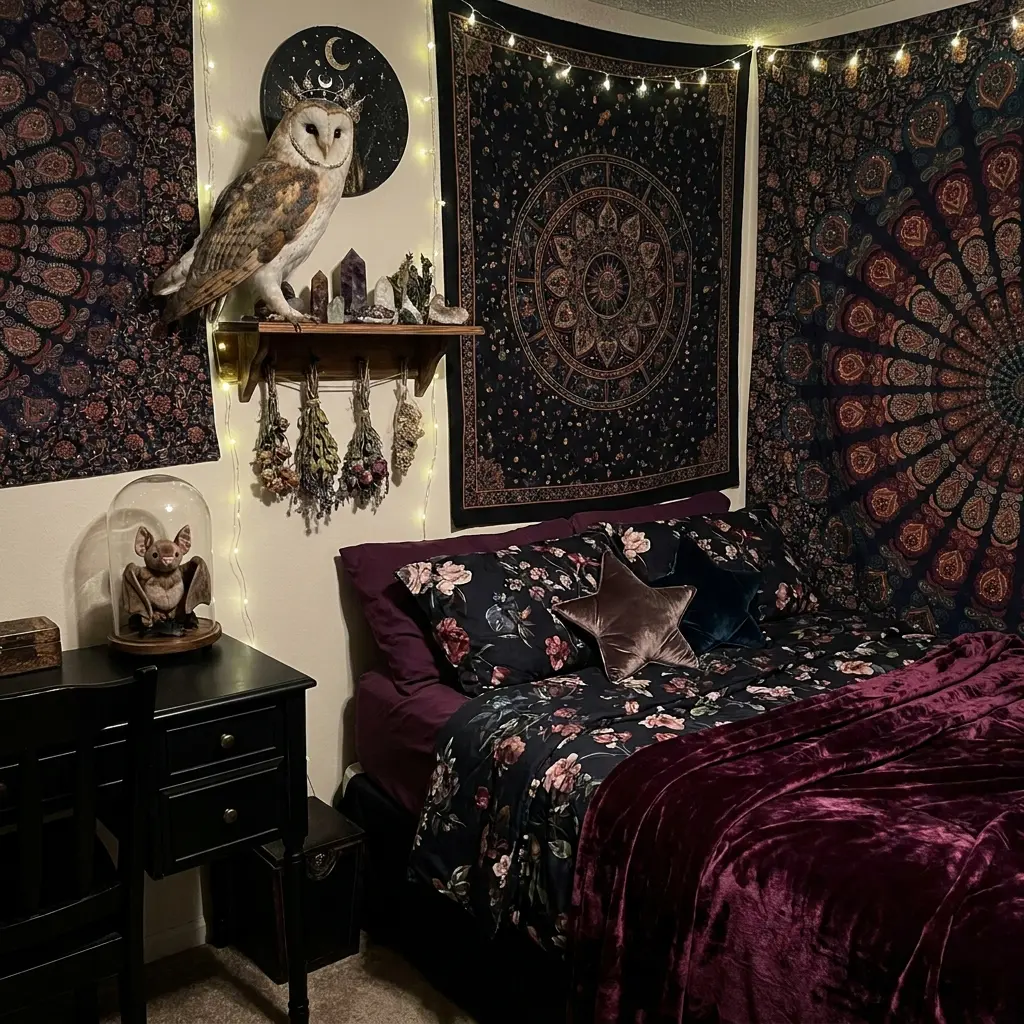 40+ Whimsy Goth Bedroom Ideas to Spark Your Inner 90s Witch