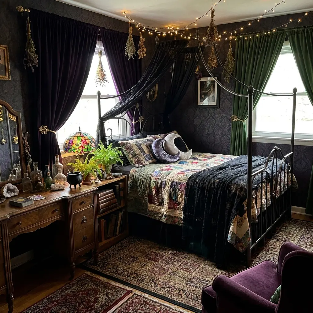 20+ Whimsy Goth Bedroom Decor Ideas to Channel Your Inner ’90s Witch