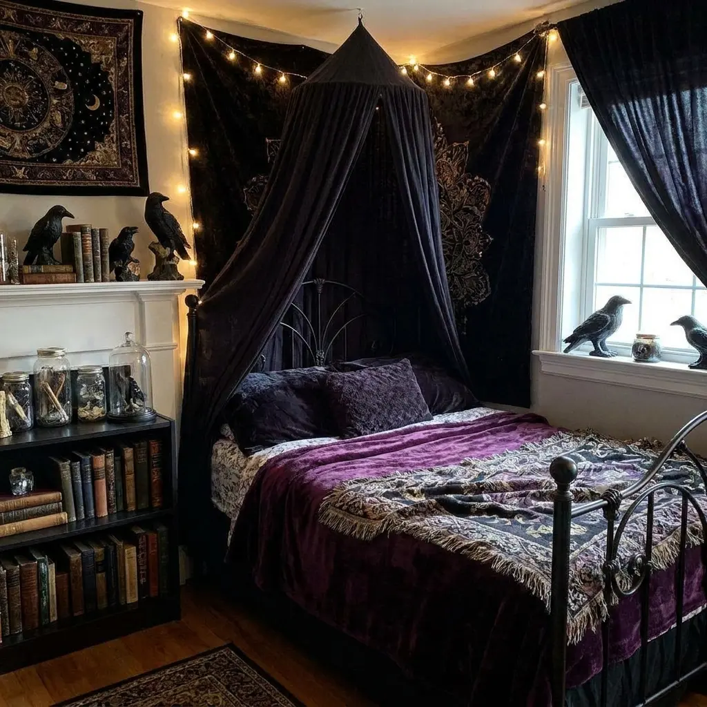 20+ Whimsy Goth Bedroom Decor Ideas to Channel Your Inner ’90s Witch