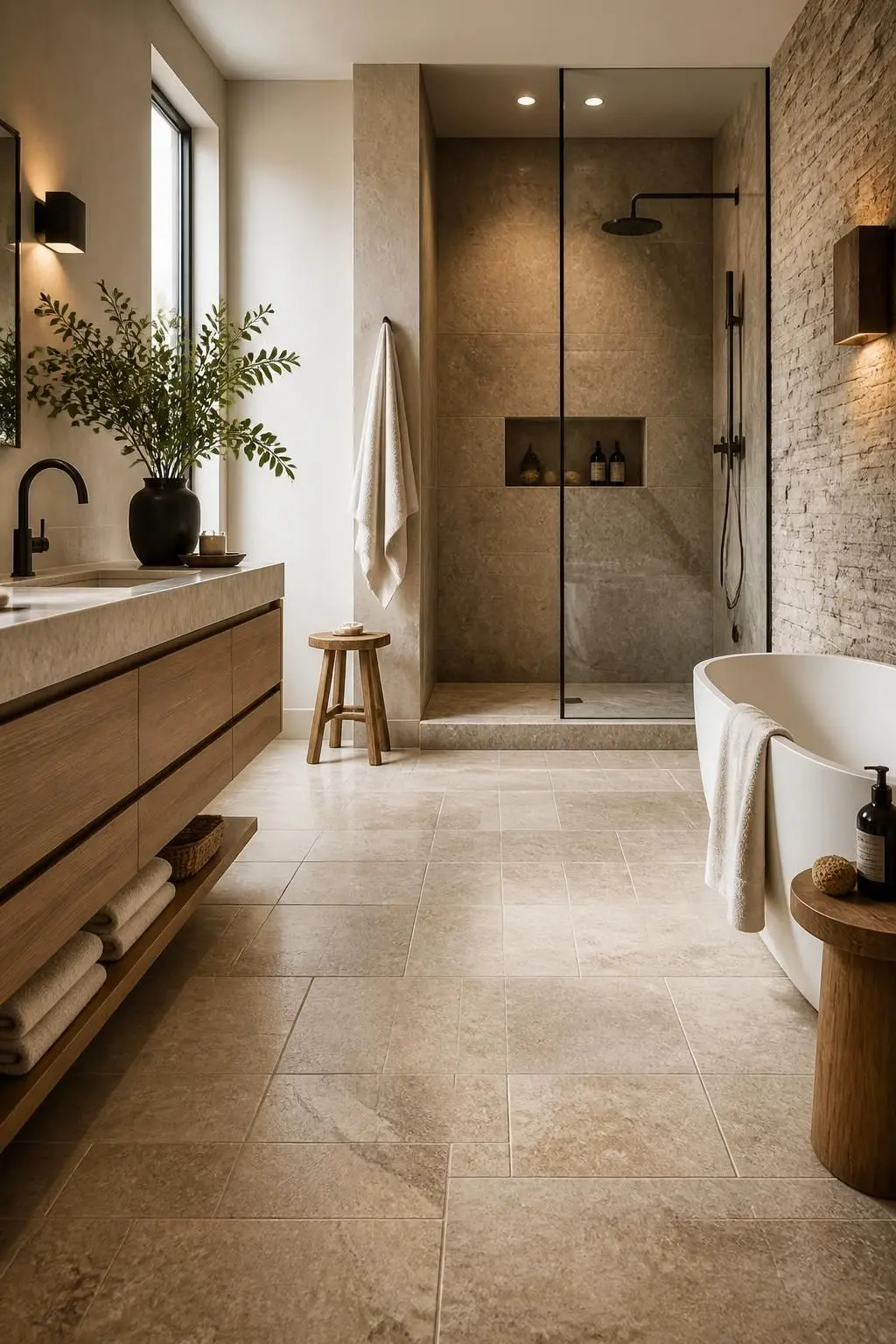12 Bathroom Flooring Ideas That Combine Style and Durability