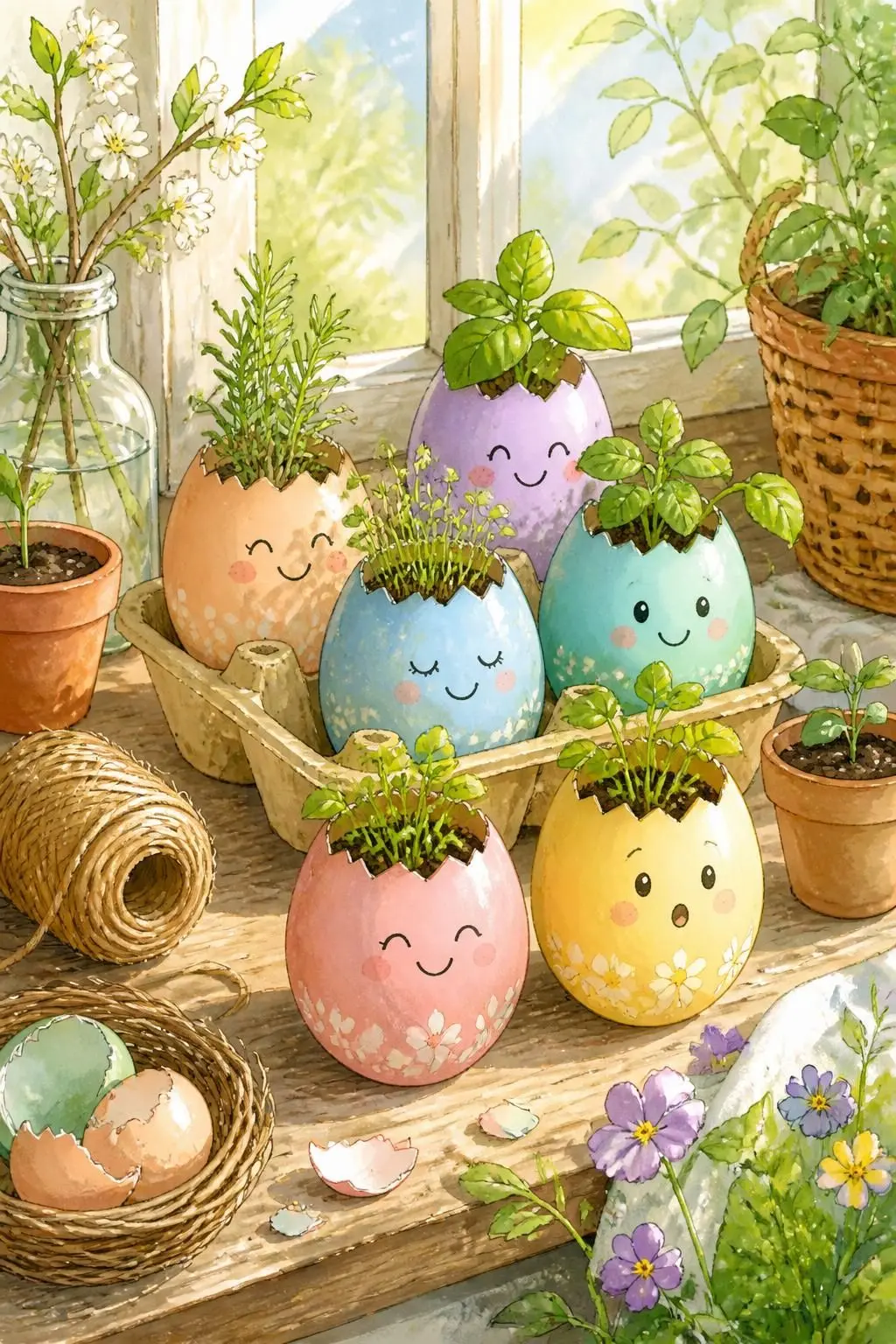 13 Whimsical Easter Egg Shell Planters for an Eco-Friendly Spring Home 1 13 Whimsical Easter Egg Shell Planters for an Eco-Friendly Spring Home