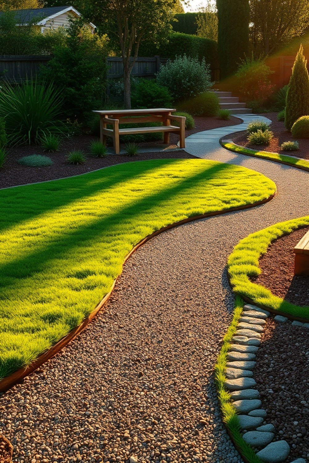 11 Grass and Gravel Backyard Layouts That Look Polished