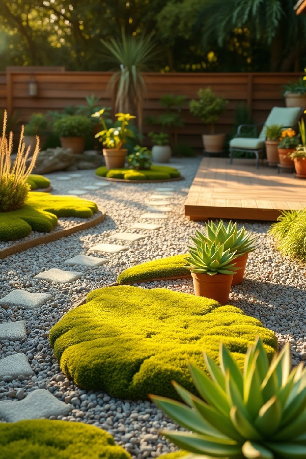 14 Grassless Backyard Ideas for a Green Look Without the Mowing 12 14 Grassless Backyard Ideas for a Green Look Without the Mowing