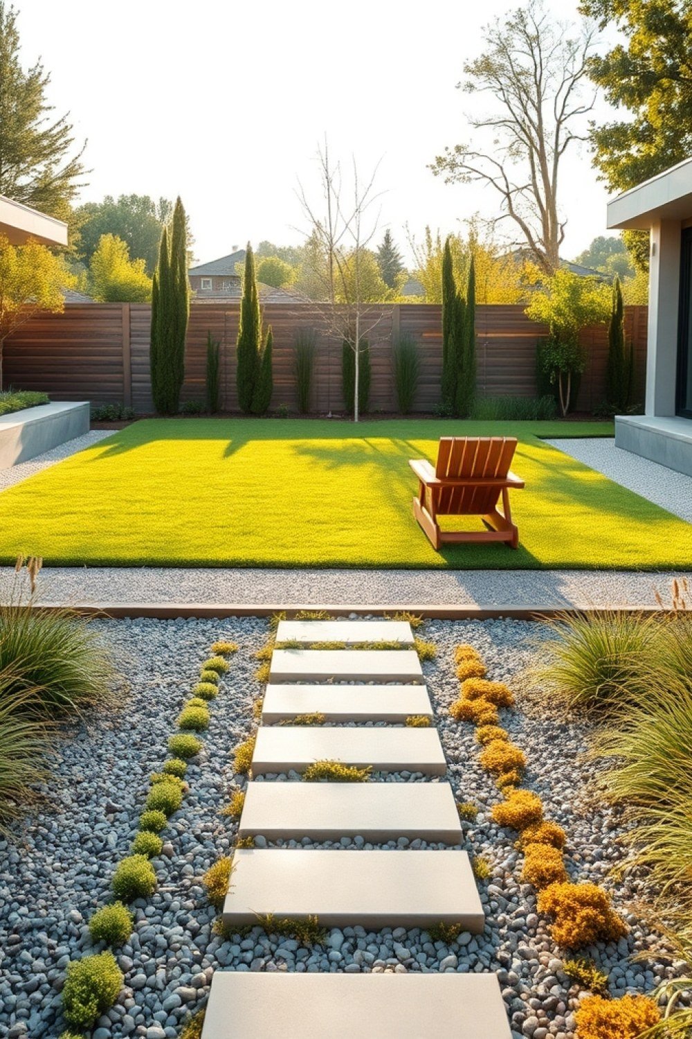 11 Grass and Gravel Backyard Layouts That Look Polished