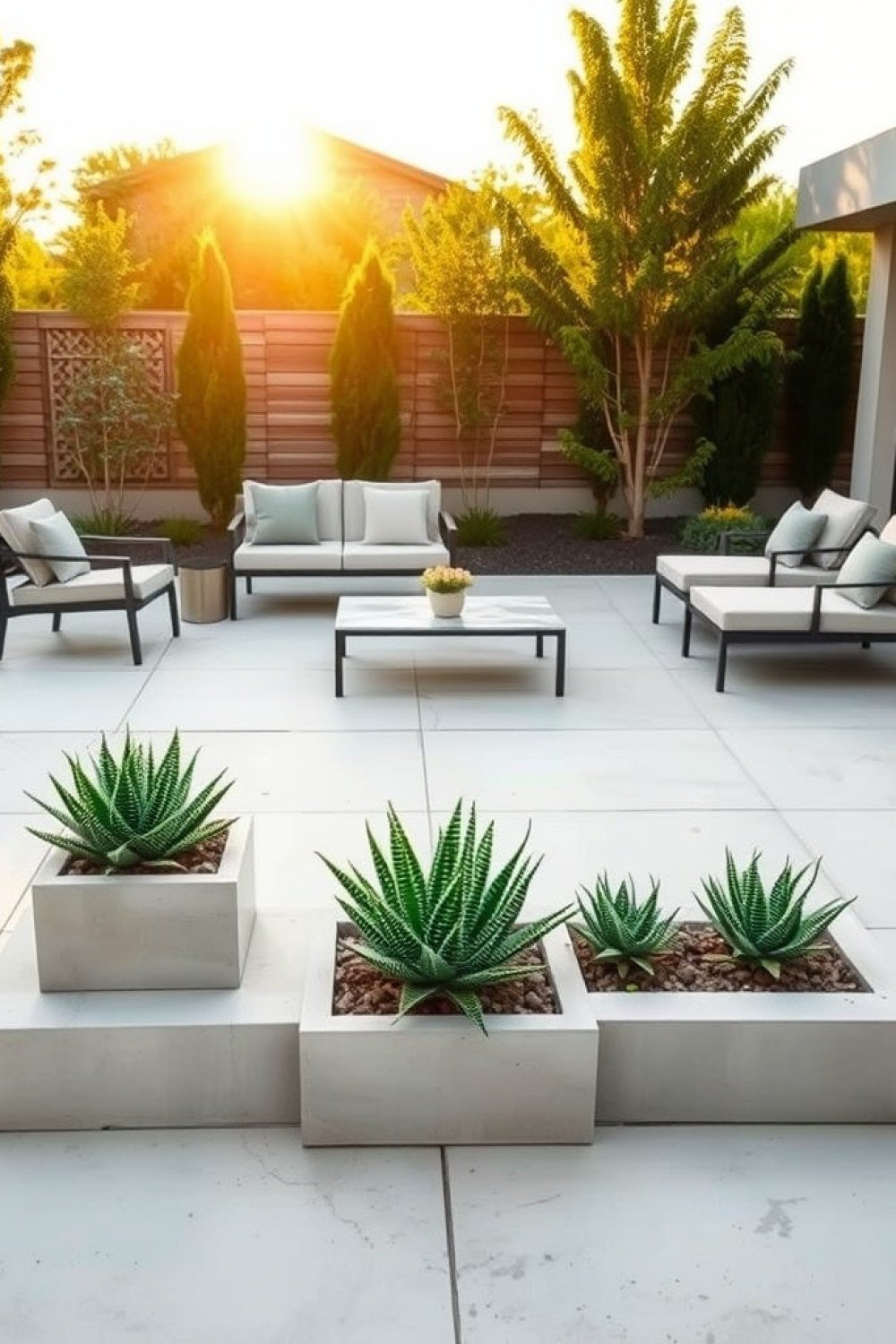 15 Back Yard Cement Ideas for Clean, Modern Outdoor Spaces 6 15 Back Yard Cement Ideas for Clean, Modern Outdoor Spaces
