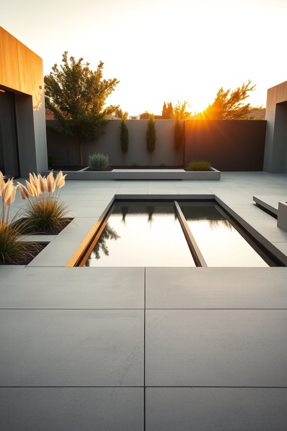 15 Back Yard Cement Ideas for Clean, Modern Outdoor Spaces 12 15 Back Yard Cement Ideas for Clean, Modern Outdoor Spaces