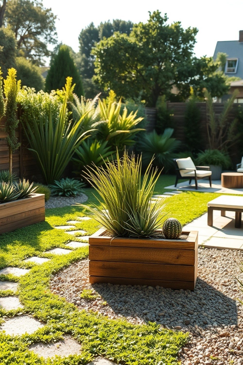 14 Grassless Backyard Ideas for a Green Look Without the Mowing 4 14 Grassless Backyard Ideas for a Green Look Without the Mowing