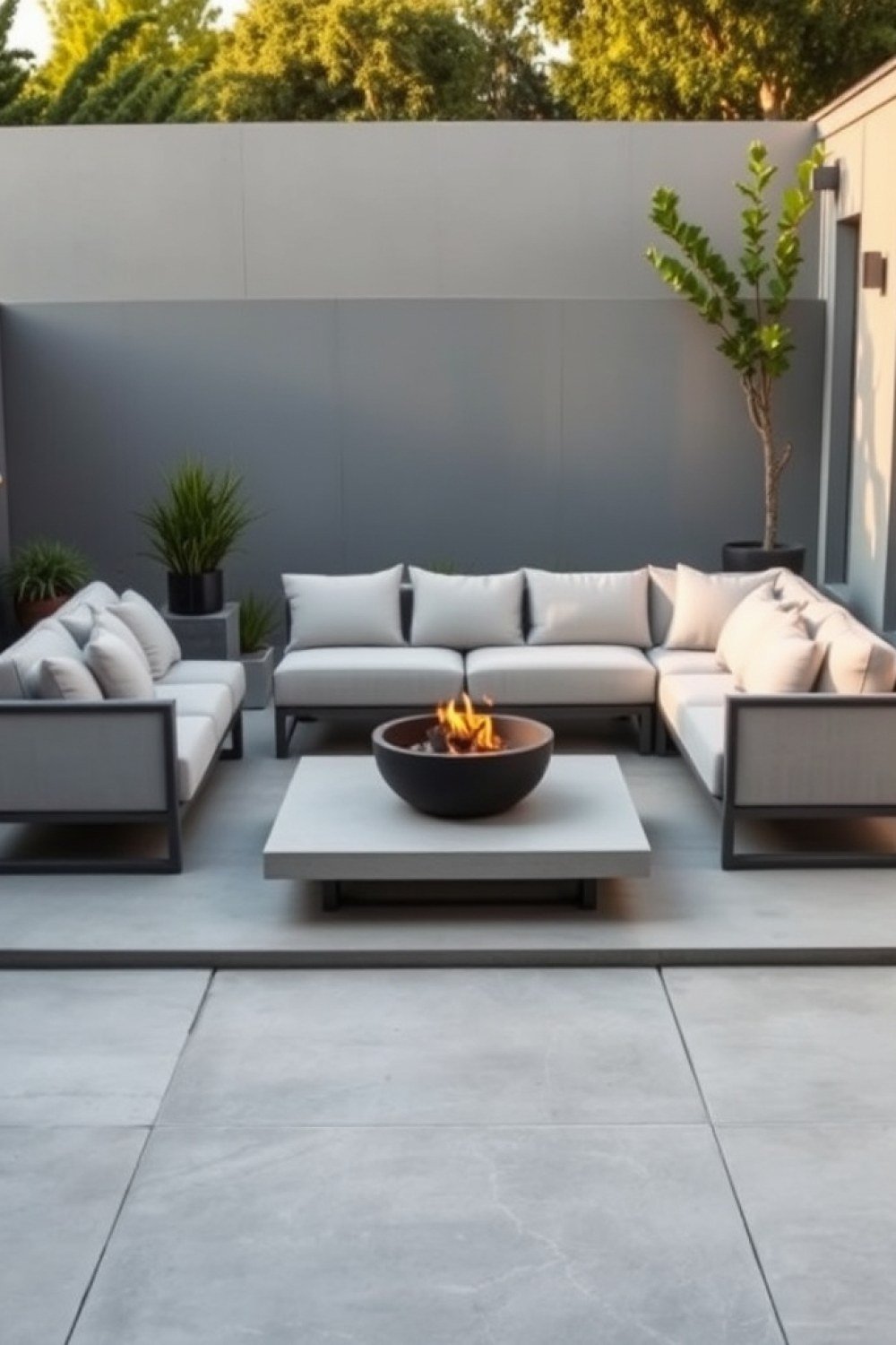15 Back Yard Cement Ideas for Clean, Modern Outdoor Spaces 3 15 Back Yard Cement Ideas for Clean, Modern Outdoor Spaces